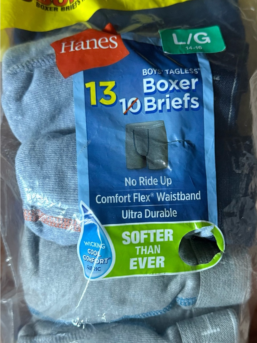 Hanes Boys' Boxer Briefs boxer briefs,- 10 pack